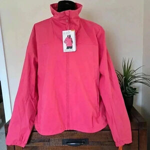 Women's Pink Packable Rain Jacket